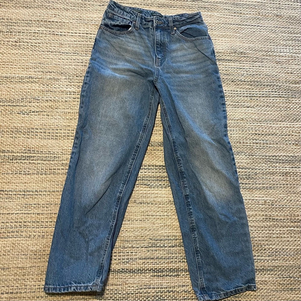 Straight Leg Medium Wash Jeans